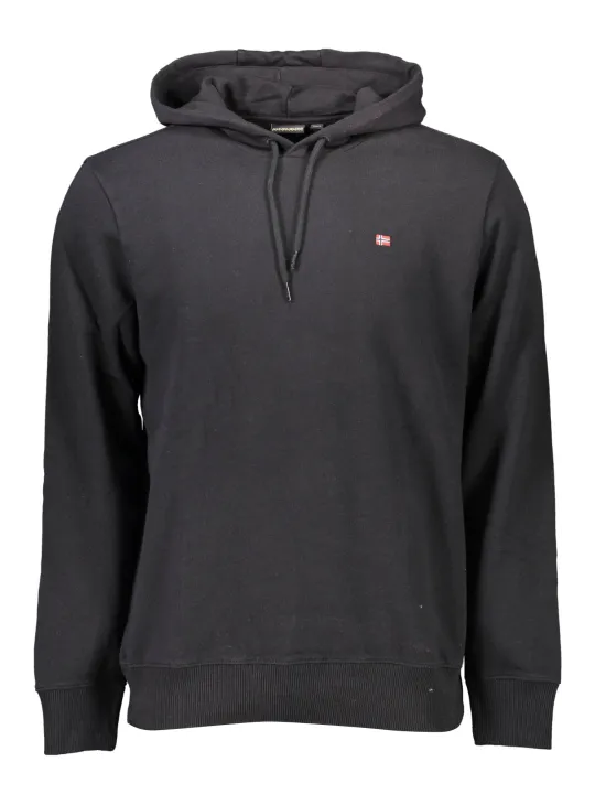 Napapijri Herren Langarm-Kapuzen-Sweatshirt Schwarz