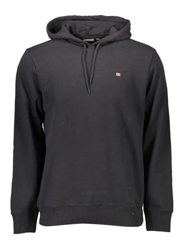 Napapijri Herren Langarm-Kapuzen-Sweatshirt Schwarz