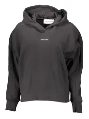 Calvin Klein Damen Langarm-Kapuzen-Sweatshirt Schwarz
