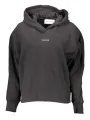 Calvin Klein Damen Langarm-Kapuzen-Sweatshirt Schwarz