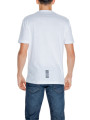 Weißes Ea7 T-Shirt mit Streifen