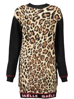 Gaelle Paris Damen Leopard Kleid Beige mieten - Flex-Fashion