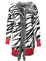 Gaelle Paris Damen Langarm-Strickjacke Weiß | online kaufen