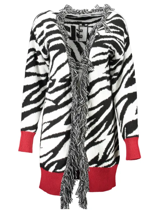 Gaelle Paris Damen Langarm-Strickjacke Weiß | online kaufen