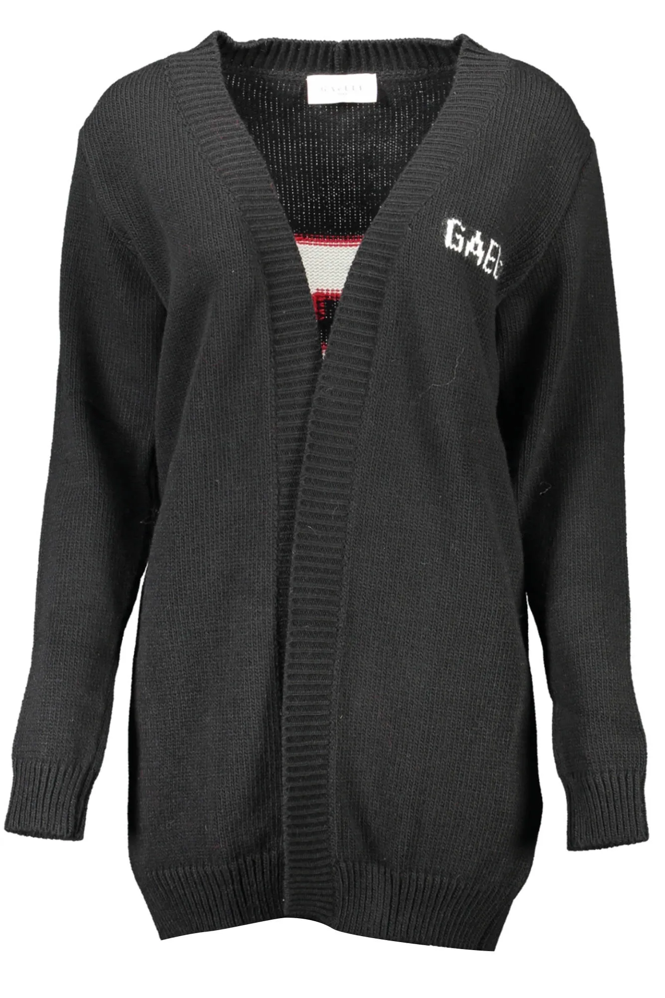 Damen Langarm-Strickjacke Schwarz GBD10329_NERO_NERO
