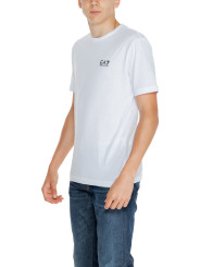 Weißes EA7 Logo Herren T-Shirt