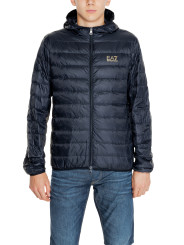 Schwarze Ea7 Pufferjacke für Herren
