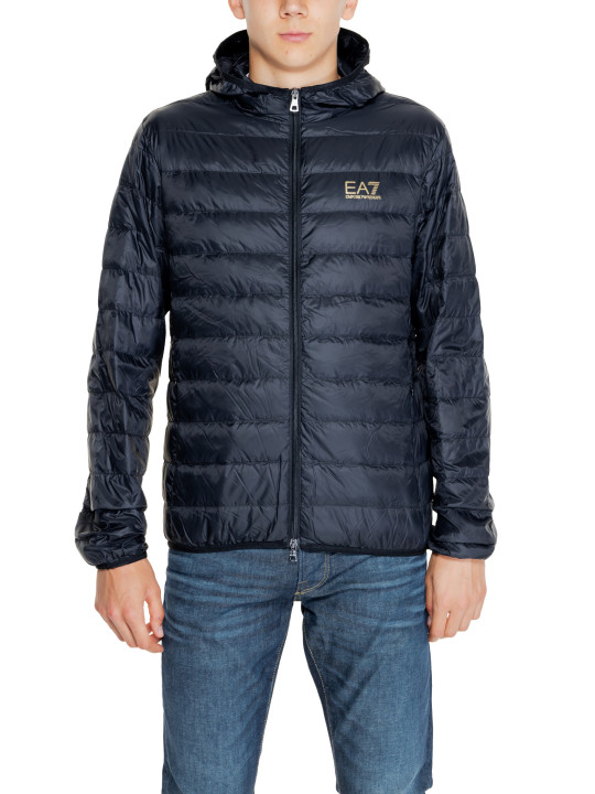 Schwarze Ea7 Pufferjacke für Herren