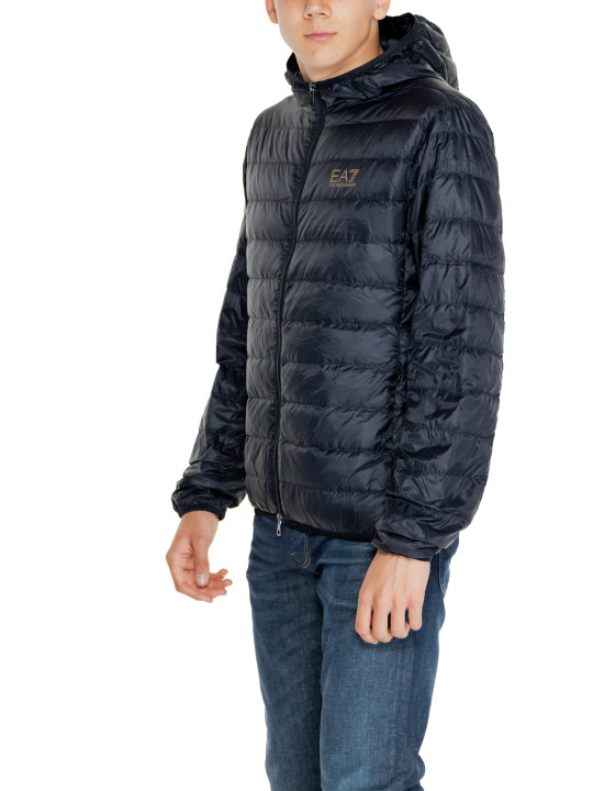 Leichte schwarze EA7 Nylonjacke für Herren