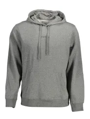 GUESS JEANS Herren Langarm-Kapuzen-Sweatshirt Grau