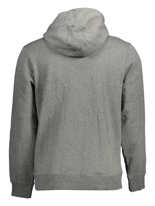 GUESS JEANS Herren Langarm-Kapuzen-Sweatshirt Grau