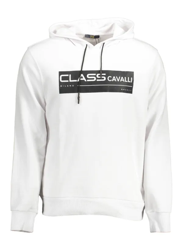 Cavalli Class Herren Langarm-Sweatshirt Weiß | online kaufen