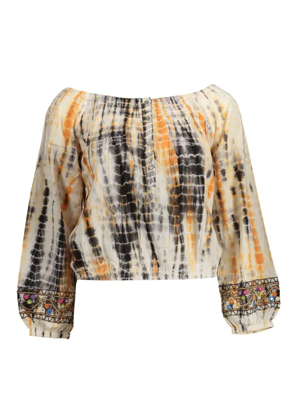 Desigual Damen Langarm-T-Shirt Beige | online kaufen