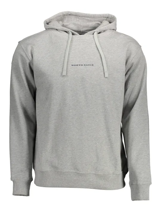 North Sails Herren Langarm-Kapuzen-Sweatshirt Grau