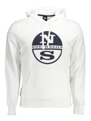 North Sails Herren Langarm-Kapuzen-Sweatshirt Weiß