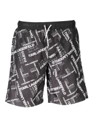 Karl Lagerfeld Beachwear Herren Long Sea Boxer Schwarz