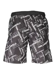 Karl Lagerfeld Beachwear Herren Long Sea Boxer Schwarz