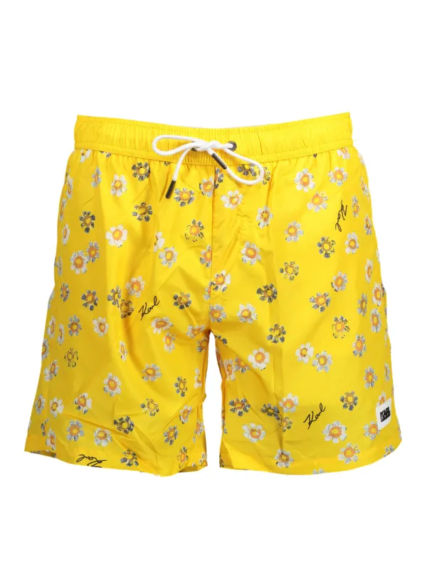 Karl Lagerfeld Beachwear Herren Medium Sea Boxer Gelb
