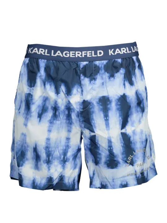 Karl Lagerfeld Beachwear Herren Medium Sea Boxer Hellblau
