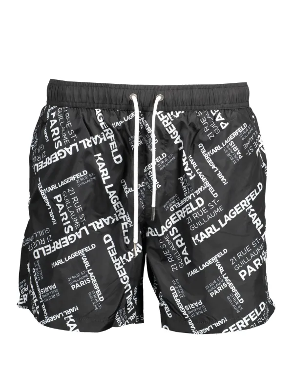 Karl Lagerfeld Beachwear Herren Medium Sea Boxer Schwarz