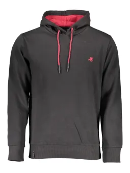 U.S. GRAND POLO Herren Kapuzenpullover Schwarz