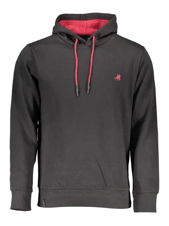 U.S. GRAND POLO Herren Kapuzenpullover Schwarz