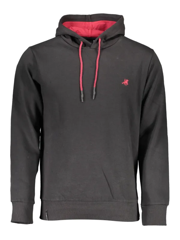 U.S. GRAND POLO Herren Kapuzenpullover Schwarz