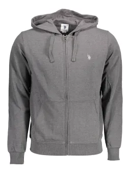 U.S. POLO Herren Kapuzenpullover Grau mieten | Flex-Fashion