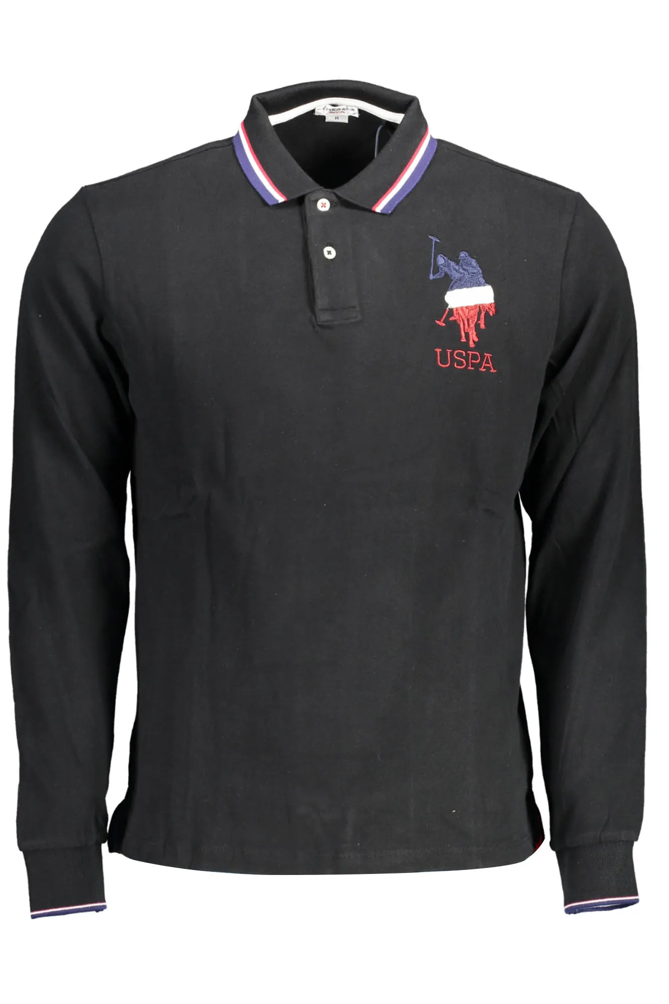 Herren Langarm-Poloshirt Schwarz 63227-47773_NERO_199
