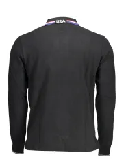U.S. POLO Herren Langarm-Poloshirt Schwarz | online kaufen