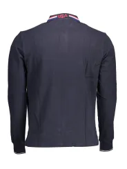 U.S. POLO Herren Langarm-Poloshirt Blau | online kaufen