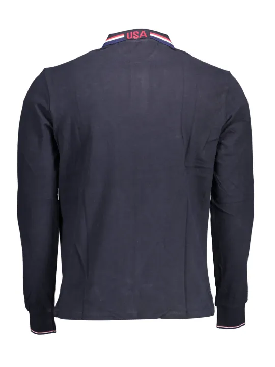 U.S. POLO Herren Langarm-Poloshirt Blau | online kaufen