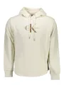 Calvin Klein Herren Langarm-Kapuzen-Sweatshirt Weiß