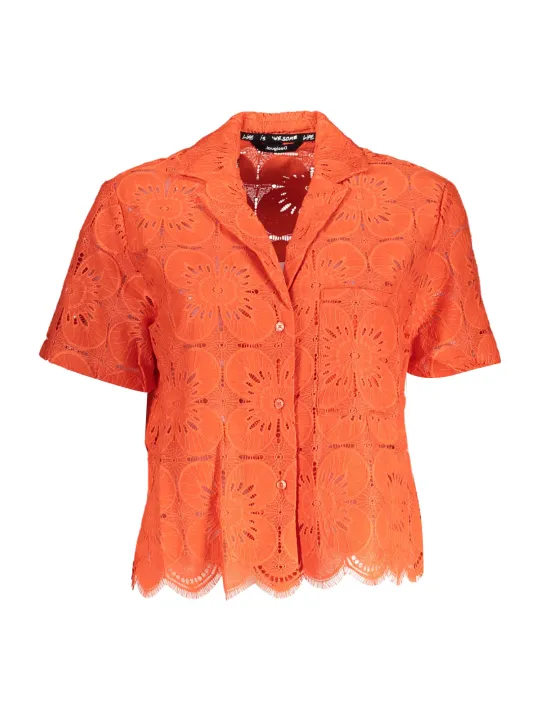 Desigual Damen Kurzarmshirt Orange | online kaufen