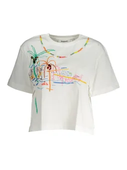 Desigual Damen T-Shirt Weiß mieten - Flex-Fashion Verleih