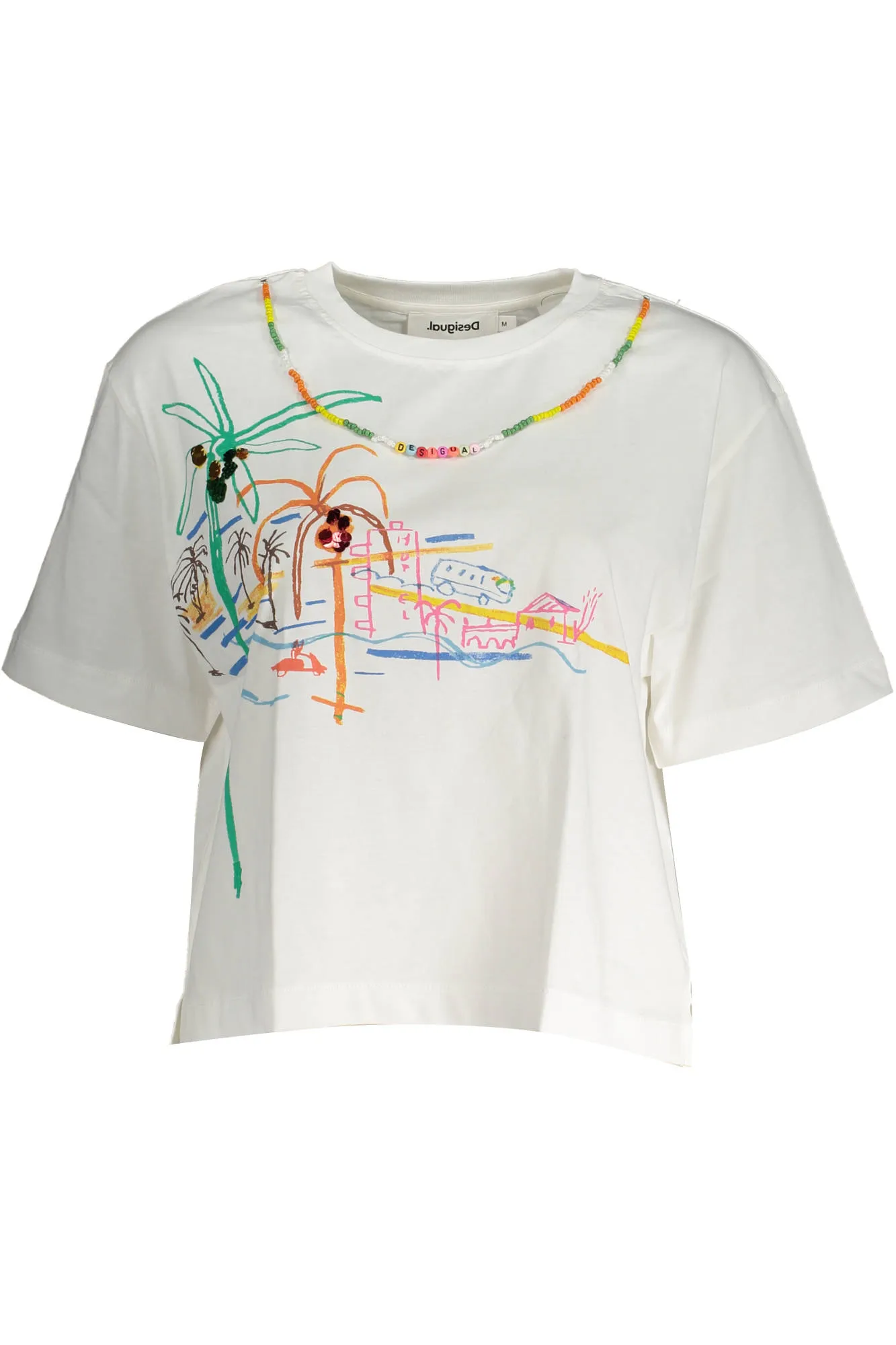 Damen T-Shirt Weiß 23SWTKCC_BIANCO_1000
