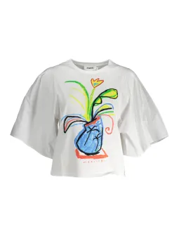 Desigual Damen T-Shirt Weiß mieten | Flex-Fashion Verleih