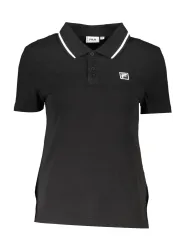 Fila Damen Kurzarm-Poloshirt Schwarz | online kaufen