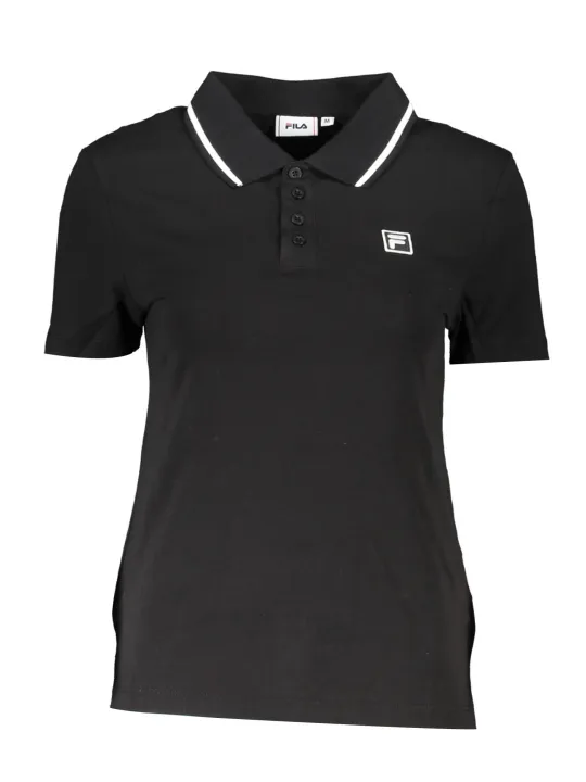 Fila Damen Kurzarm-Poloshirt Schwarz | online kaufen