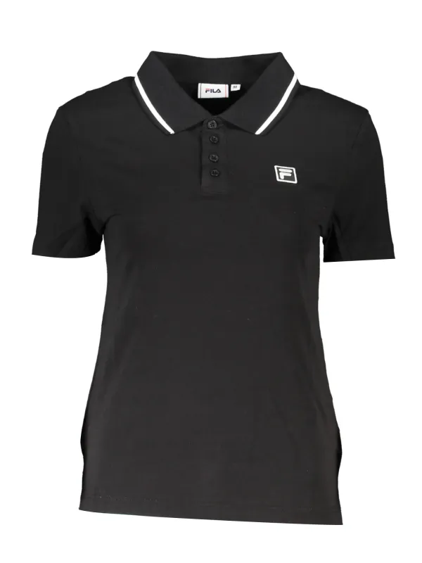Fila Damen Kurzarm-Poloshirt Schwarz | online kaufen