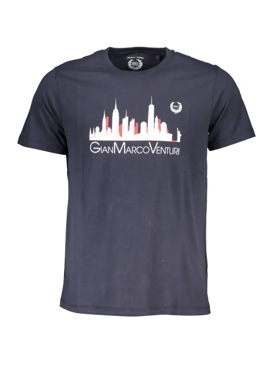 GIAN MARCO VENTURI Herren Kurzarm-T-Shirt Blau