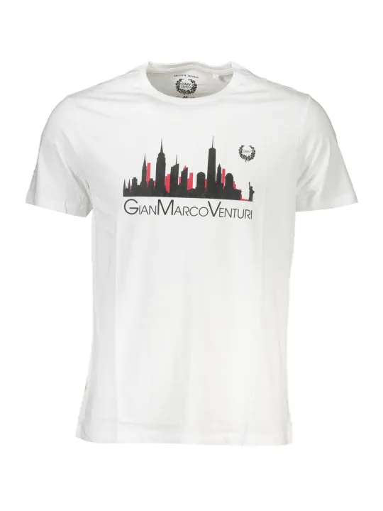 GIAN MARCO VENTURI Herren Kurzarm-T-Shirt Weiß