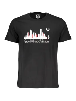 GIAN MARCO VENTURI Herren Kurzarm-T-Shirt Schwarz