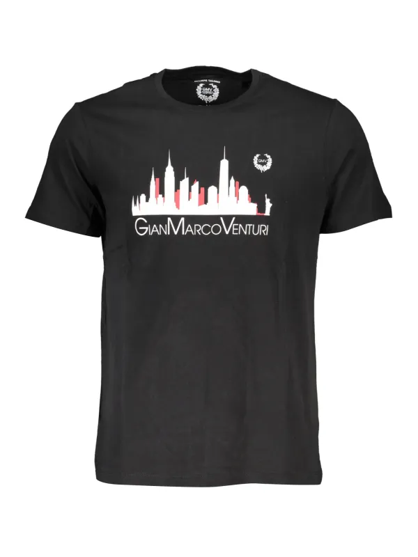 GIAN MARCO VENTURI Herren Kurzarm-T-Shirt Schwarz