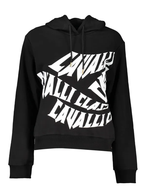 Cavalli Class Damen Langarm-Sweatshirt Schwarz