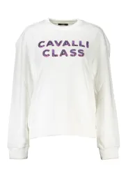 Cavalli Class Damen Langarm-Sweatshirt Weiß | online kaufen