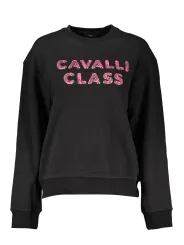 Cavalli Class Damen Langarm-Sweatshirt Schwarz