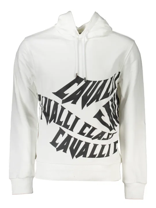 Cavalli Class Herren Langarm-Sweatshirt Weiß | online kaufen