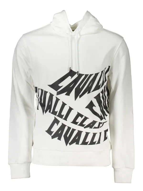 Cavalli Class Herren Langarm-Sweatshirt Weiß | online kaufen