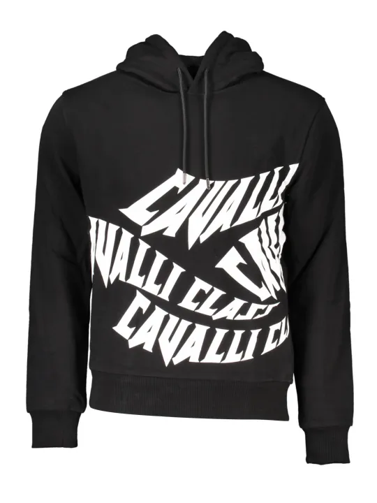 Cavalli Class Herren Langarm-Sweatshirt Schwarz